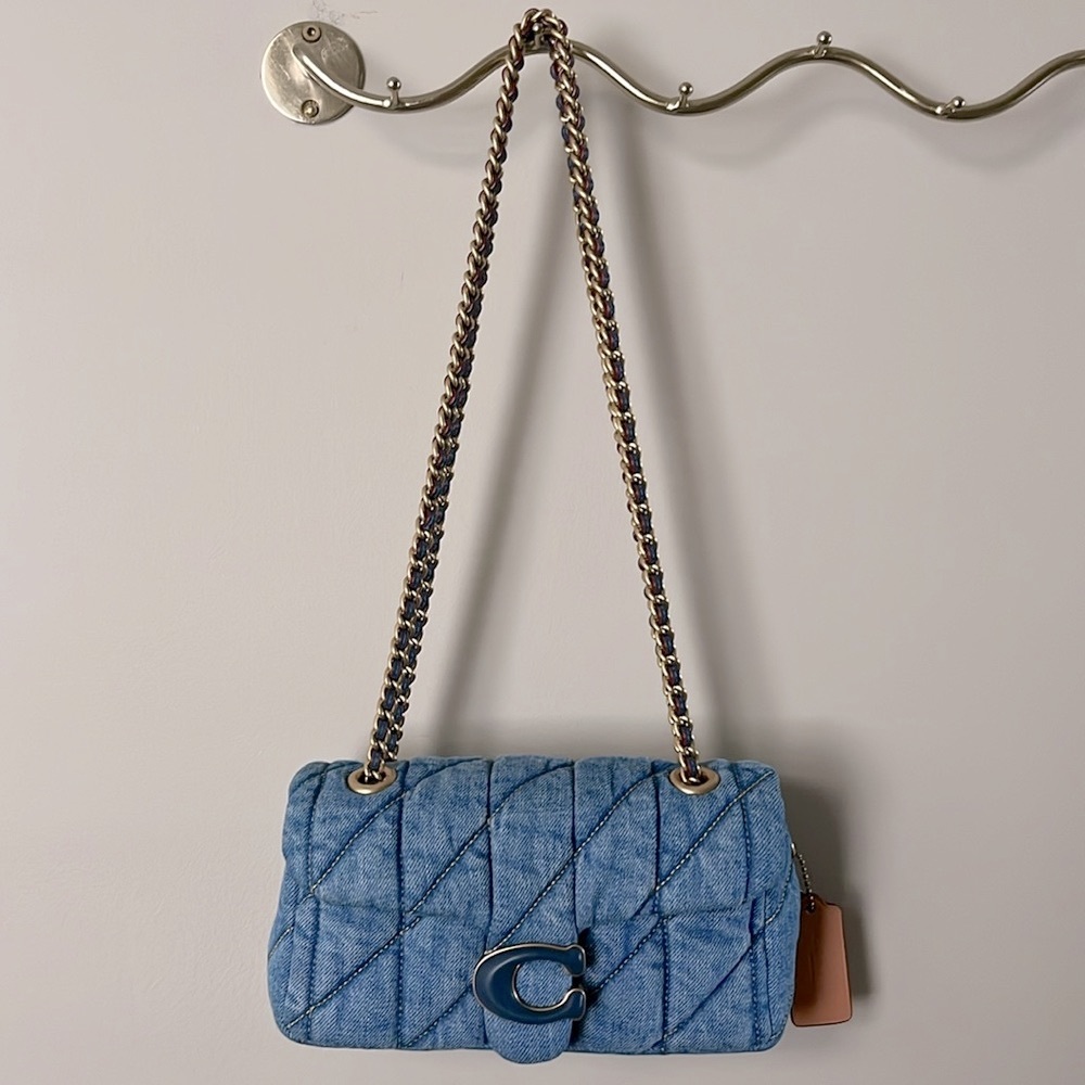 Coach Quilted Tabby 20 Denim Handbag